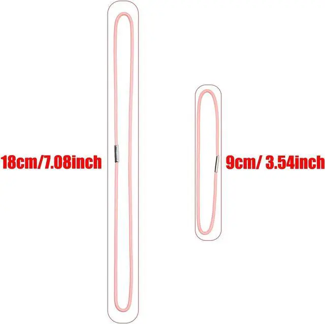 Alt view image 2 of 5 - Mini Skater Travel Notebook Thick Elastic Bands Planner Refills Insert Connection Replacement Straps for Travel Journals Accessories, Two Sizes, 20Pcs (A5 & Passport Size) (Pink)
