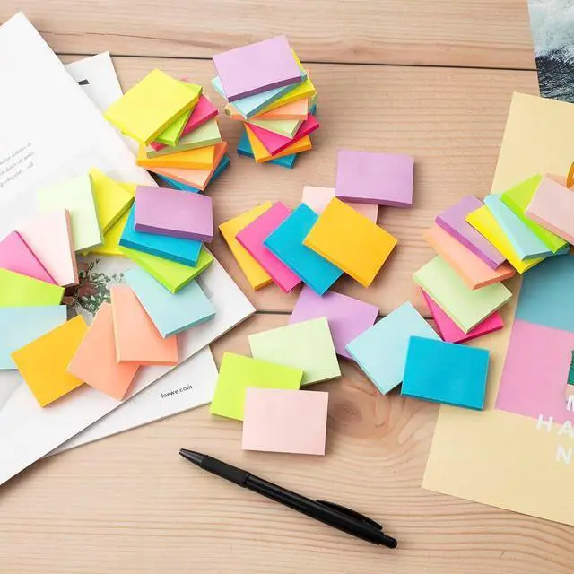 Alt view image 5 of 7 - (50 Pads) Sticky Notes 1.5x2, 10 Colors Self Sticky Notes, Sticky Pads | Easy to Post for Home, Office, Notebook
