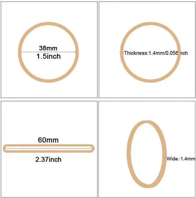 Alt view image 2 of 7 - Foshine Rubber Bands Size#16,Elastic Band Beige #16 Small Rubber Band 500Pcs For Office Home Supplies(2-1/2" x 1/16'')
