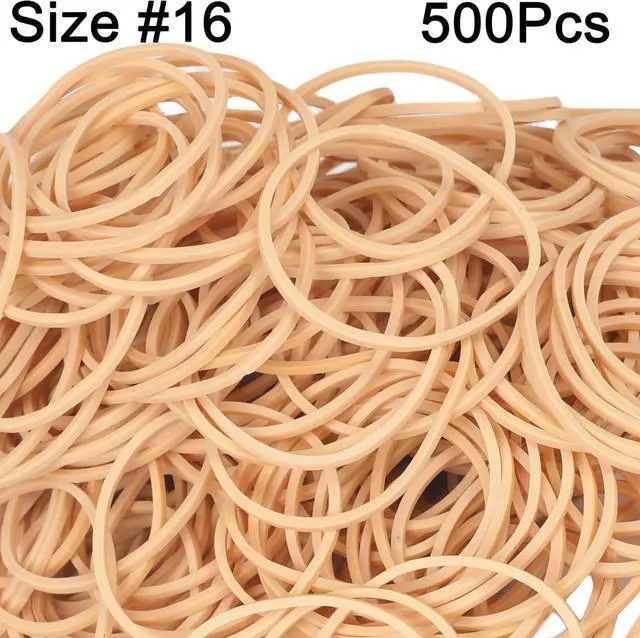 Alt view image 3 of 7 - Foshine Rubber Bands Size#16,Elastic Band Beige #16 Small Rubber Band 500Pcs For Office Home Supplies(2-1/2" x 1/16'')