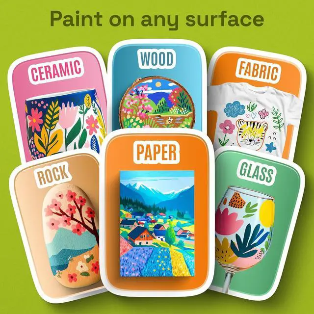 Alt view image 4 of 7 - ARTISTRO 36 Dual-Tip Acrylic Paint Marker Pens for Drawing | For Fabric, Rock, Glass, Wood, & Molds, Arts & Crafts Gift for Adults, Teens, & Kids, Classroom Must Haves & School Supplies