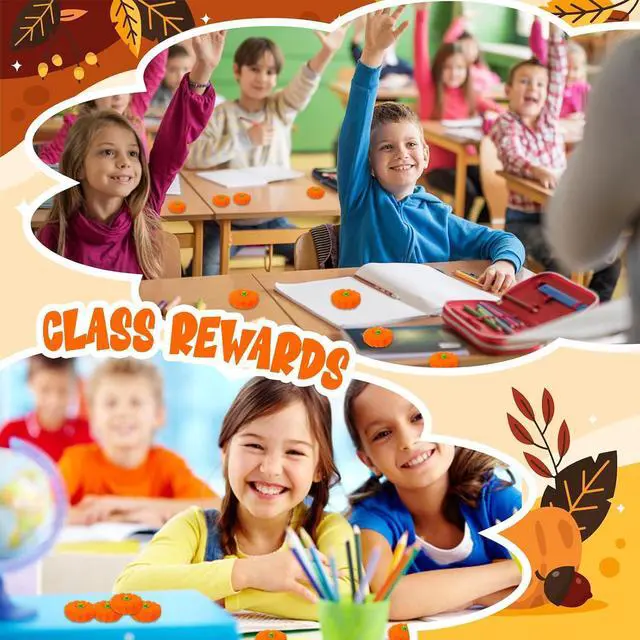 Alt view image 4 of 7 - 44 Pcs 3D Pumpkin Erasers Bulk, Fall Mini Erasers Novelty Pencil Eraser Stationery for Kids Students Halloween Fall Thanksgiving Party Favor Teacher Rewards Classroom