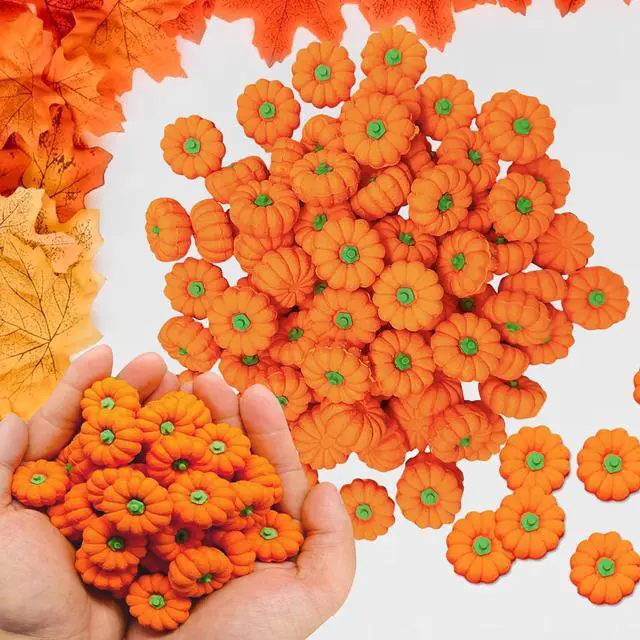 Alt view image 7 of 7 - 44 Pcs 3D Pumpkin Erasers Bulk, Fall Mini Erasers Novelty Pencil Eraser Stationery for Kids Students Halloween Fall Thanksgiving Party Favor Teacher Rewards Classroom