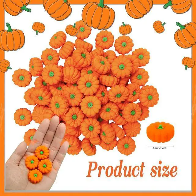 Alt view image 2 of 7 - 44 Pcs 3D Pumpkin Erasers Bulk, Fall Mini Erasers Novelty Pencil Eraser Stationery for Kids Students Halloween Fall Thanksgiving Party Favor Teacher Rewards Classroom