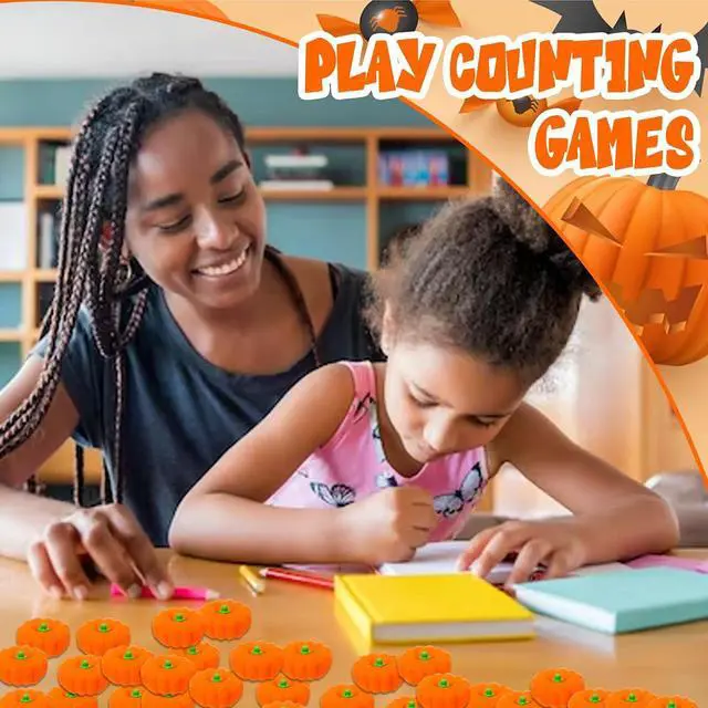 Alt view image 3 of 7 - 44 Pcs 3D Pumpkin Erasers Bulk, Fall Mini Erasers Novelty Pencil Eraser Stationery for Kids Students Halloween Fall Thanksgiving Party Favor Teacher Rewards Classroom