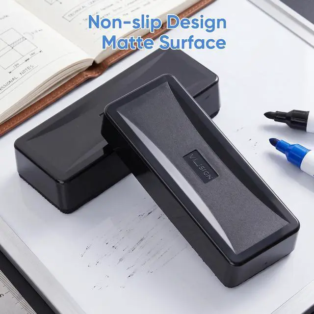 Alt view image 6 of 6 - VUSIGN Dry Erase Eraser, Magnetic White Board Eraser, 2 Pack | Magnetic Dry Erase Eraser, Whiteboard Eraser for Dry Erase Board, Calendar Board, Office, Home, School Supplies