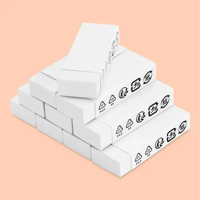 Main image of Amazon Basics Block White Eraser, 10 Count (Pack of 1)