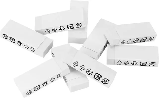 Alt view image 3 of 6 - Amazon Basics Block White Eraser, 10 Count (Pack of 1)