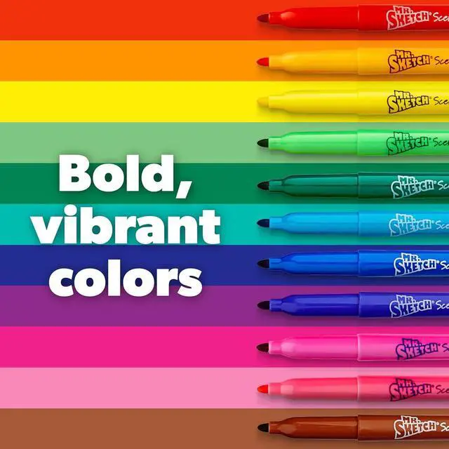 Alt view image 2 of 5 - Mr. Sketch Scented Stix Markers, Fine Tip, 10 Count - Fun for Kids, Coloring, Spark Creativity, Arts & Crafts