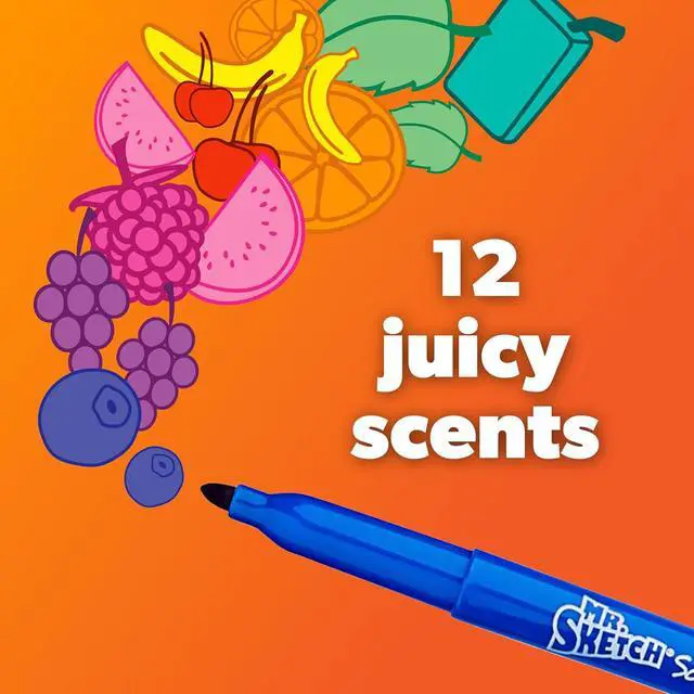 Alt view image 3 of 5 - Mr. Sketch Scented Stix Markers, Fine Tip, 10 Count - Fun for Kids, Coloring, Spark Creativity, Arts & Crafts