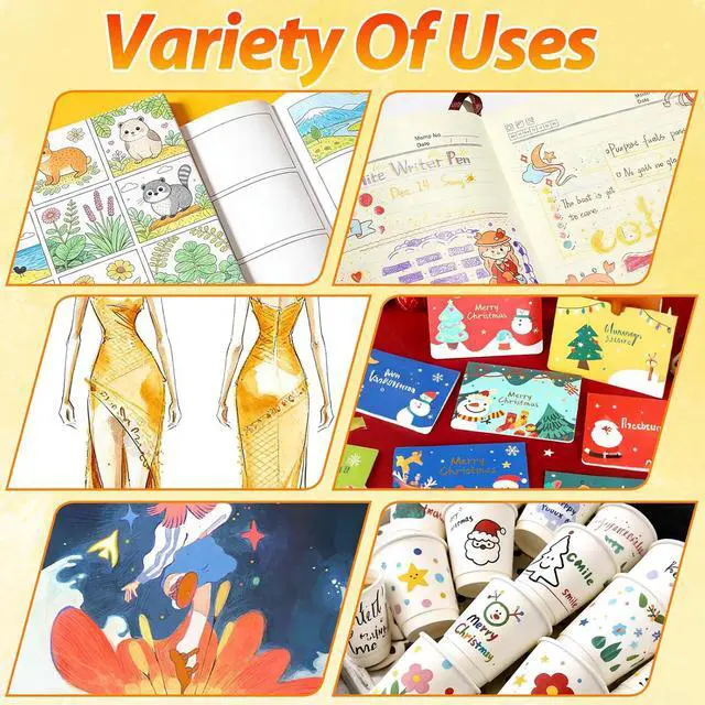 Alt view image 7 of 7 - Coloring Markers, Dual Fine Tip And Brush Tip Markers Pens for Adult Coloring Book, 36 Colors Dual Marker Water-Based, Art Drawing Supplies Marker s Kit for Calligraphy, Illustrations, DIY Crafts
