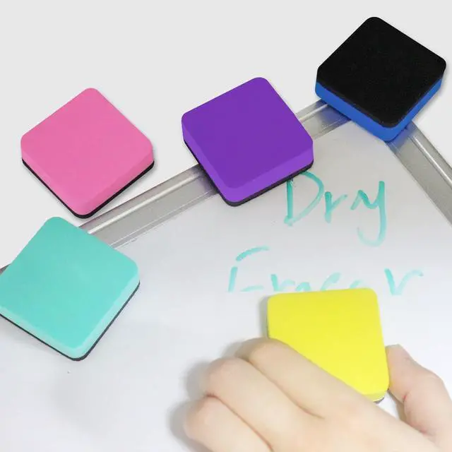 Alt view image 5 of 7 - 24 Pack Square Magnetic Whiteboard Erasers, Mini Dry Erase Board Erasers for Kids and Students, 8 Color