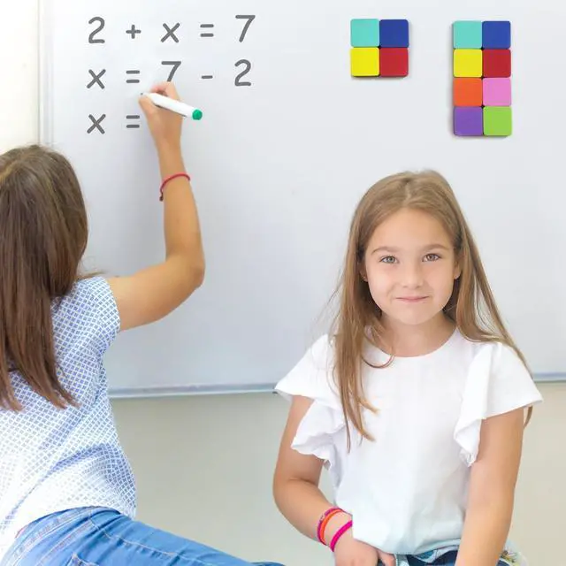Alt view image 6 of 7 - 24 Pack Square Magnetic Whiteboard Erasers, Mini Dry Erase Board Erasers for Kids and Students, 8 Color