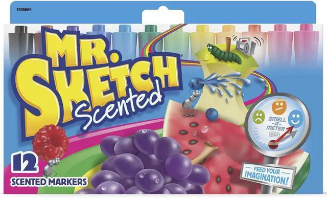 Alt view image 3 of 6 - Mr. Sketch Scented Markers, Chisel Tip, Assorted Colors, 12 Count - Fun for Kids, Coloring, Spark Creativity, Arts & Crafts