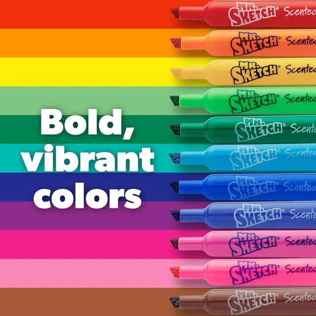 Alt view image 4 of 6 - Mr. Sketch Scented Markers, Chisel Tip, Assorted Colors, 12 Count - Fun for Kids, Coloring, Spark Creativity, Arts & Crafts
