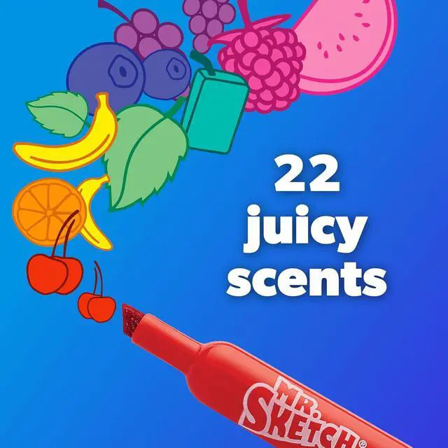 Alt view image 5 of 6 - Mr. Sketch Scented Markers, Chisel Tip, Assorted Colors, 12 Count - Fun for Kids, Coloring, Spark Creativity, Arts & Crafts