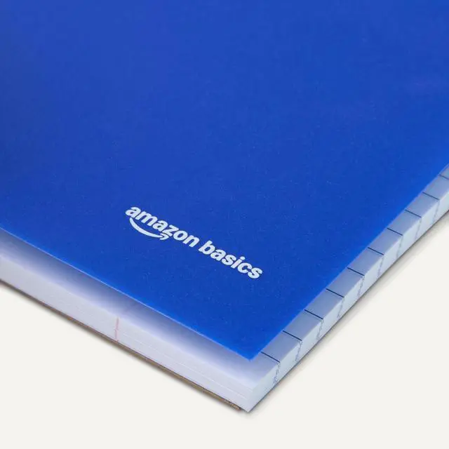 Alt view image 3 of 5 - Amazon Basics 1 Subject College Ruled Spiral Notebook, Poly Cover,100 Sheets, 9" x 11", Assorted Primary Colors, 3 pack