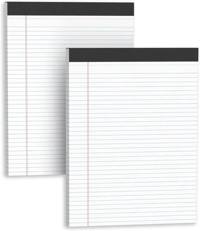Main image of Legal Pads 8.5 X11, Narrow Ruled Notepads, 2 Pack, 50 Sheet/Pad | White Legal Pads, Tear Off Notepad, Perforated Writing Pad, Notebook Paper College Ruled, Notepads For Office Home School