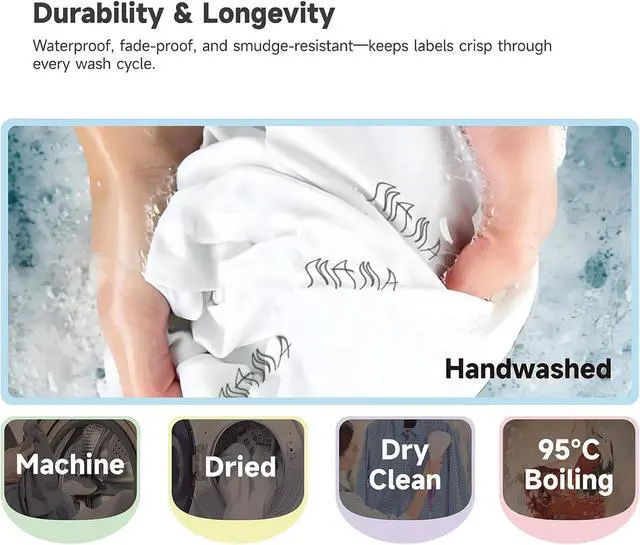 Alt view image 3 of 6 - KEARING 1.00mm Bold Tip Laundry Marker - Permanent Fabric Clothing Pen | Washable permanent clothing marker for school uniforms, daycare and nursing homes. Non-toxic, quick-drying name label pen.