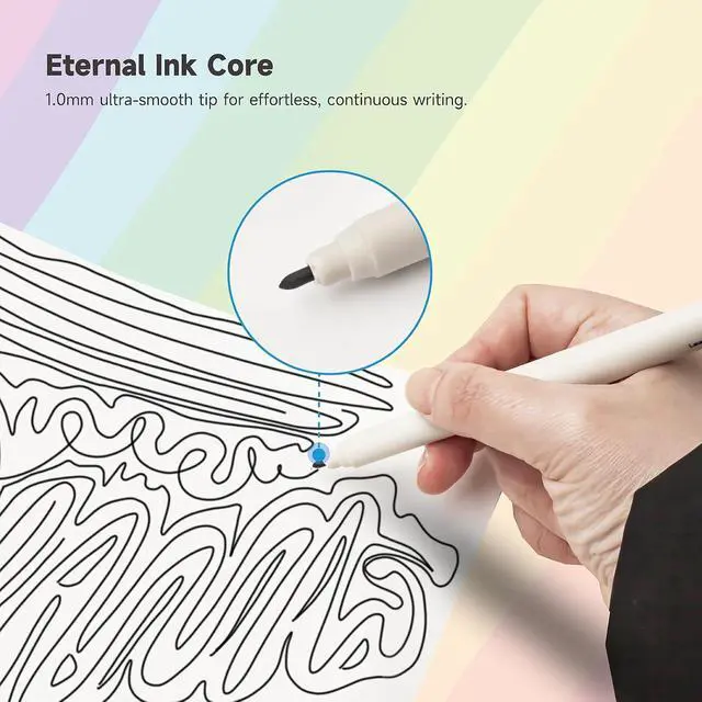Alt view image 4 of 6 - KEARING 1.00mm Bold Tip Laundry Marker - Permanent Fabric Clothing Pen | Washable permanent clothing marker for school uniforms, daycare and nursing homes. Non-toxic, quick-drying name label pen.