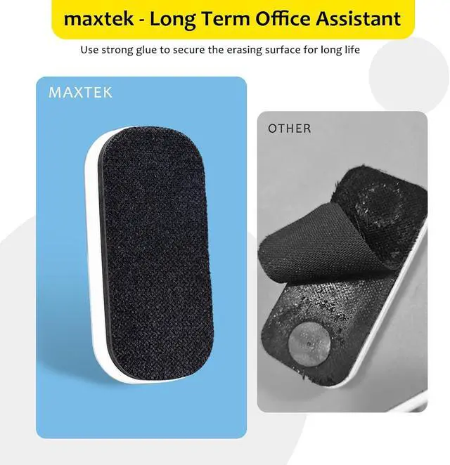 Alt view image 7 of 7 - maxtek Magnetic Dry Erase Eraser, Gray, 1 Pack