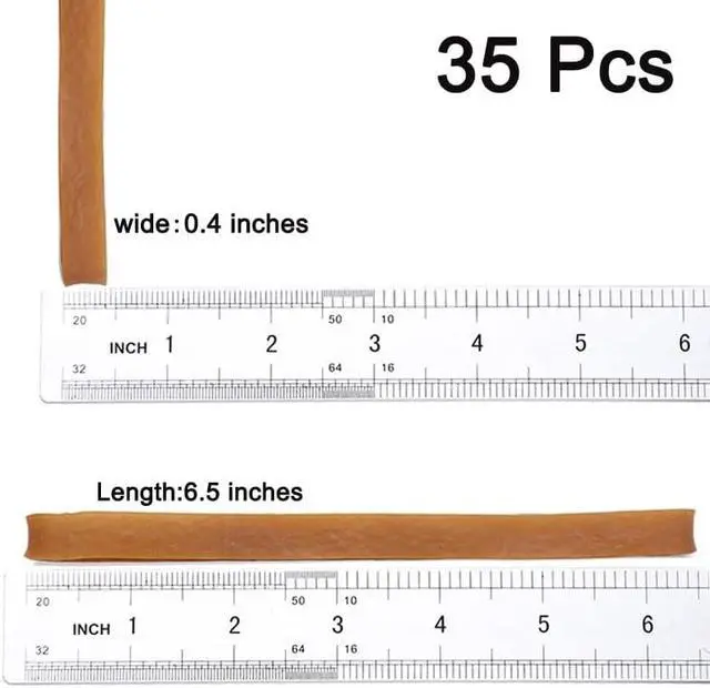 Alt view image 2 of 7 - Rubber Bands Large Wide 6.5inch 35pcs Rubber Bands for Office Supplies | Home School Heavy Duty Elastic bands Long