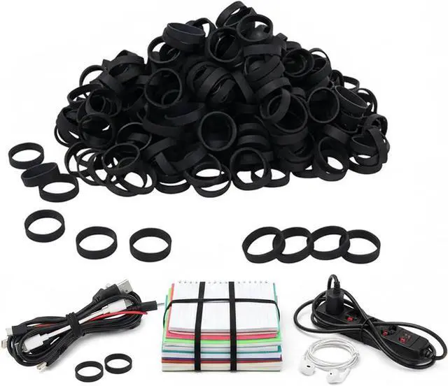 Alt view image 5 of 7 - Rubber Bands 150pcs 1.5in Small Elastic Bands for Cord Cable | Thick Strong Rubber Band for Office Supplies Home Wire