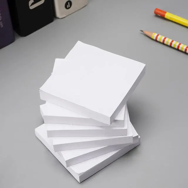 Alt view image 5 of 7 - White Sticky Notes 3x3 Inch 6 Pads 100 Sheets Each Memo Pads | 6 pads White self-stick sticky notes, residue-free adhesive for office school daily reminder marking