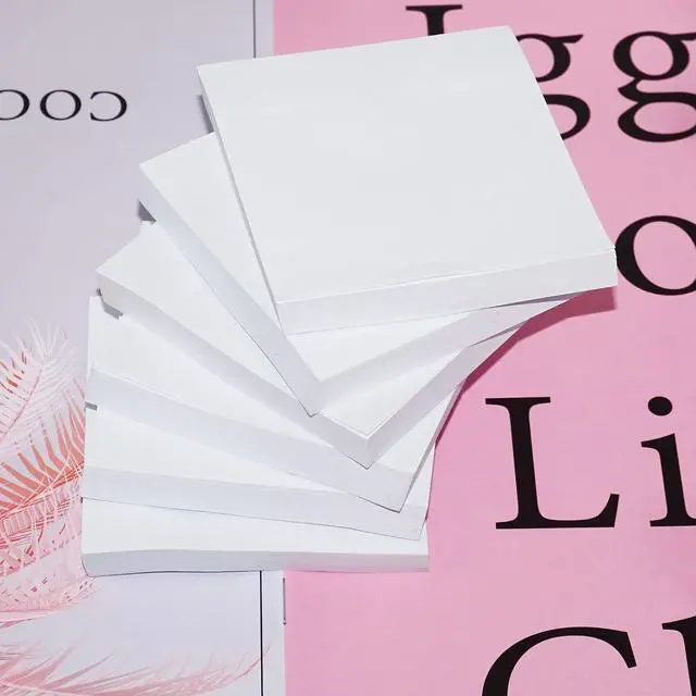 Alt view image 7 of 7 - White Sticky Notes 3x3 Inch 6 Pads 100 Sheets Each Memo Pads | 6 pads White self-stick sticky notes, residue-free adhesive for office school daily reminder marking