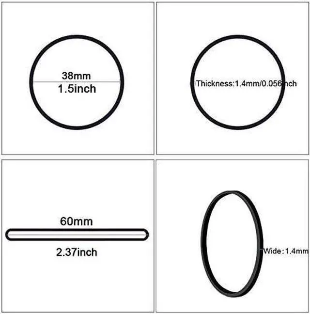 Alt view image 2 of 5 - AIWOQI Rubber Bands Size #16 Black Elastic Rubber Band Small 600Pcs | Strong Heavy Duty Rubber Bnds for Office Supplies Home Package Household