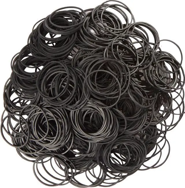 Alt view image 3 of 5 - AIWOQI Rubber Bands Size #16 Black Elastic Rubber Band Small 600Pcs | Strong Heavy Duty Rubber Bnds for Office Supplies Home Package Household