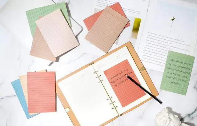 Alt view image 4 of 7 - (9 Pads) Lined Sticky Notes 4x6 in Post, Vintage Colors Self Pad Its | Super Sticking Power Memo Pads Its, 40 Sheets/pad, School Supplies and Oce Supplies, Easy to Post for Home, Office, Notebook