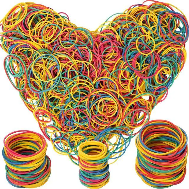 Main image of Rubber Bands assorted size multicolor 0.5lb rubber bands for office supplies School Home size#10 size#16 size19