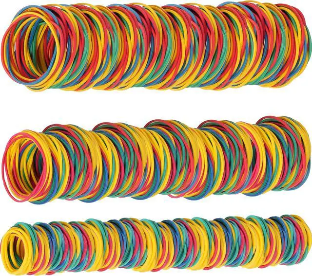 Alt view image 2 of 4 - Rubber Bands assorted size multicolor 0.5lb rubber bands for office supplies School Home size#10 size#16 size19