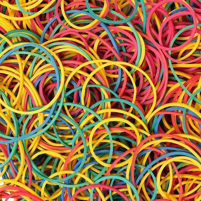 Alt view image 4 of 4 - Rubber Bands assorted size multicolor 0.5lb rubber bands for office supplies School Home size#10 size#16 size19