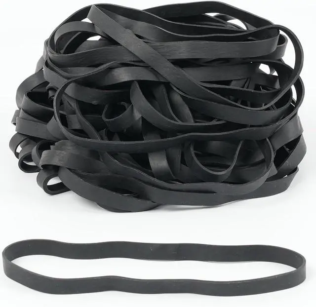 Main image of Rubber Bands Large Black 30Pcs 8inch Elastic Bands Wide 5mm Rubbers Band,for Trash Cans Office Supplies Folders Cat Litter Box (200mm x 10mm)