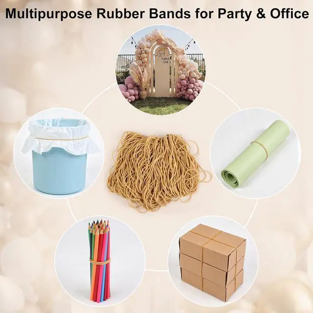 Alt view image 6 of 7 - 200PCS Rubber Bands, 7" *1/16" Large Rubber Bands for Office Supplies | #117A Long Rubber bands for Balloon Arch, DIY Wedding, Birthday Party, Large Elastic Rubber Bands for Trash Cans,File Folders
