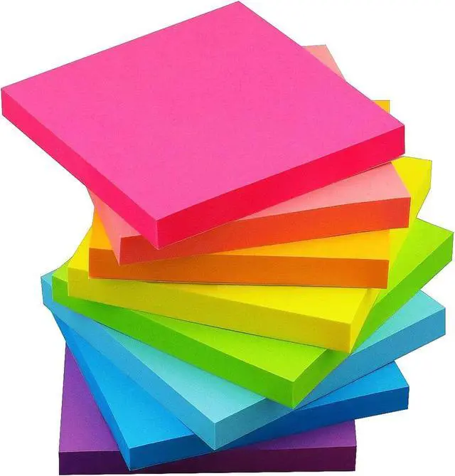 Alt view image 3 of 3 - Sticky Notes 3x3 & 1.5x2 in, 16 Pads Total, 90 Sheets/Pad, 8 Bright Colors | Perfect for Offices, Schools, Home, Planners, and Daily Reminders