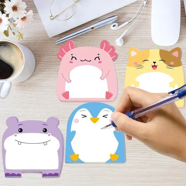 Alt view image 4 of 7 - Fancy Land 24 Pads Cute Sticky Notes Animals Memo Pads Office Supplies | Self Sticky Notepads, 720 Sheets, Page Markers Flags, For Home Office Supplies