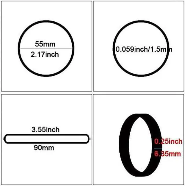 Alt view image 2 of 6 - Rubber Bands Black Size 64 110pcs Heavy Duty Thick Tactical Elastic Bands | Wide Rubber Band for Office Supplies Home money File Folders Strong Elastic Rubber Bands