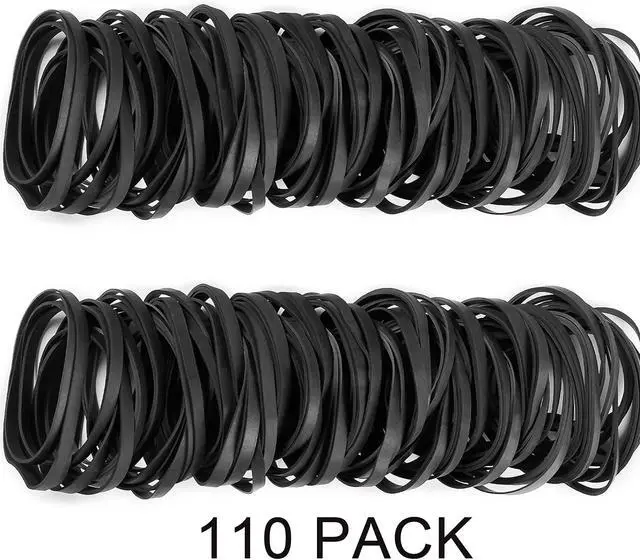 Alt view image 5 of 6 - Rubber Bands Black Size 64 110pcs Heavy Duty Thick Tactical Elastic Bands | Wide Rubber Band for Office Supplies Home money File Folders Strong Elastic Rubber Bands