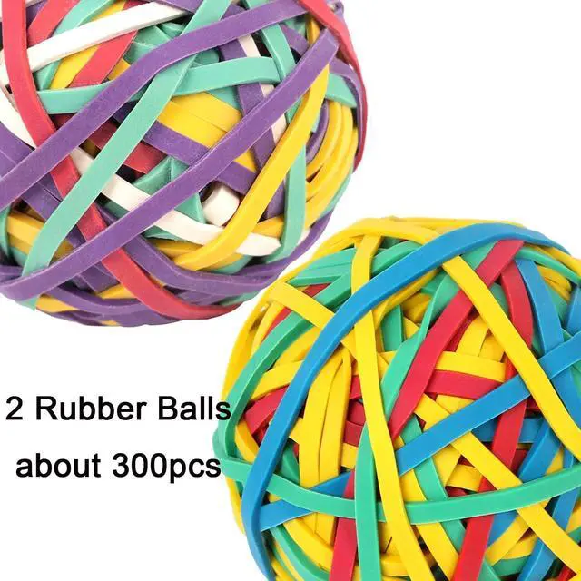 Alt view image 3 of 7 - AMUU Rubber Band Ball 2 pack Size 33 Rubber Bands 300pcs Wide Strong | Colors Rubber Bands for Office Supplies School Home