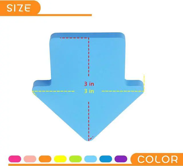 Alt view image 4 of 7 - SIMONA Arrow Shape Sticky Notes 8 Bright Colors, 600 Sheets | Arrow Design Self-Sticky Note Pads, 8 Assorted Bright Colors Sticky Notes for Office, School, Family