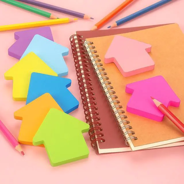Alt view image 7 of 7 - SIMONA Arrow Shape Sticky Notes 8 Bright Colors, 600 Sheets | Arrow Design Self-Sticky Note Pads, 8 Assorted Bright Colors Sticky Notes for Office, School, Family
