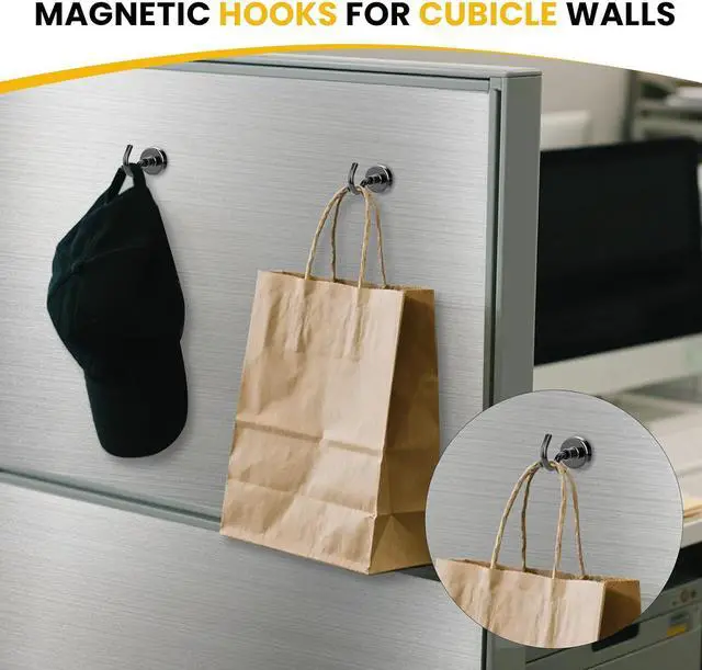 Alt view image 3 of 7 - DIYMAG Magnetic Hooks, Strong Magents 10 Pack 30lbs for Cuise Cabins Black | 2026 Ship Essentials Heavy Duty Strong Refrigerator Fridge Magnets for Classroom Kitchen Grills Beach Vacation Home Hanging