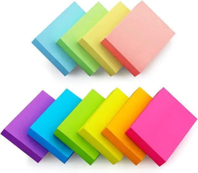Alt view image 2 of 7 - Sticky Notes 1.5x2 Inch, Self-Adhesive 30 Pads, 10 Bright Multi Colors | 60 Sheets/Pad, Perfect for offices, schools, and home.
