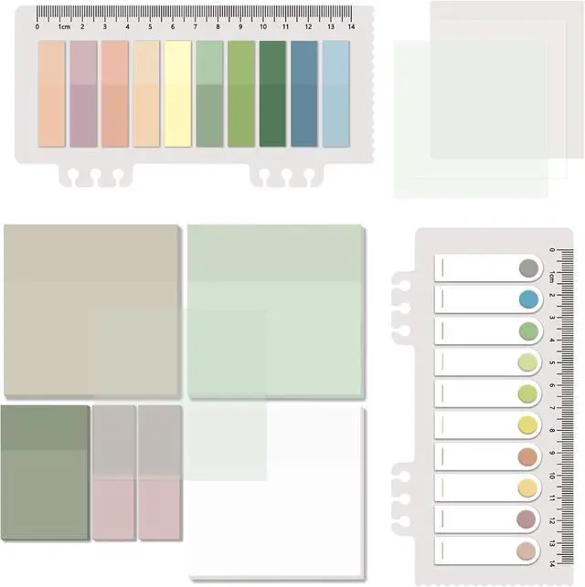Main image of BAYTORY 700 Sheets Transparent Sticky Notes, Clear Waterproof 3 x 3 inch See Through Memo Pad, Self-Adhesive Translucent Writable Index Tabs for Annotating Books, Office & School Study Supplies