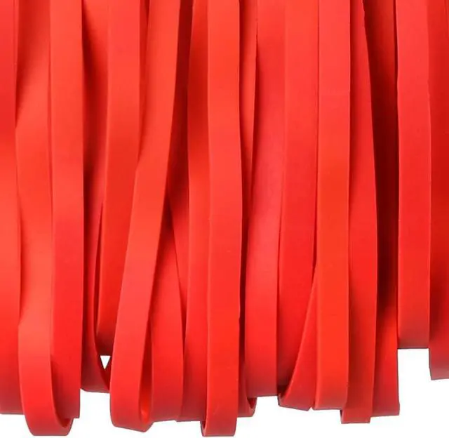 Alt view image 4 of 6 - AMUU Rubber Bands 50 Pcs 8in Big Wide Large Rubber Band for Trash Cans | Elastic Rubber Bands for Office Supplies File Folders Box Books gifts Notebook Red