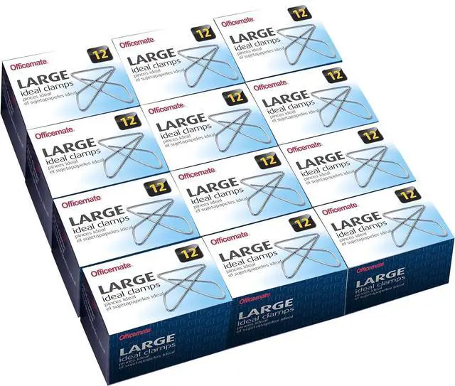 Main image of Officemate Butterfly Clips, Large, 1.875 inch x 2.625 inch, 144 Clips (12 Boxes of 12 Each) (99966), Silver