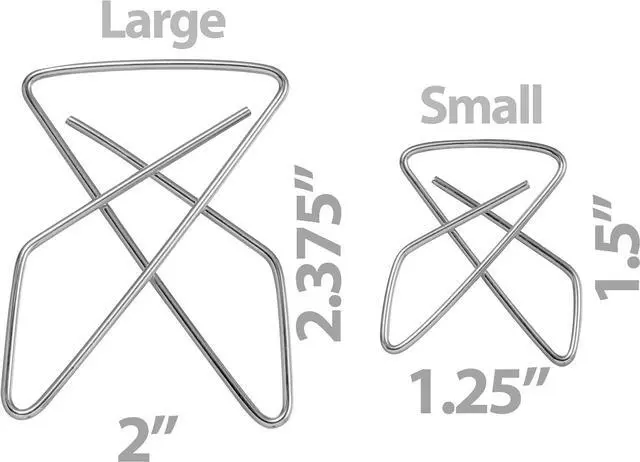 Alt view image 2 of 7 - Officemate Butterfly Clips, Large, 1.875 inch x 2.625 inch, 144 Clips (12 Boxes of 12 Each) (99966), Silver